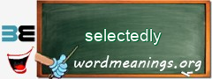 WordMeaning blackboard for selectedly